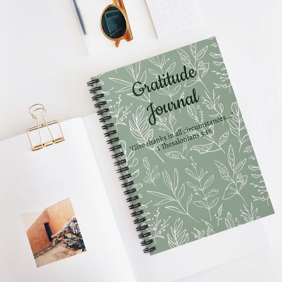 Gratitude Journal 2025 Bible Verse Spiral Notebook - Picture 1 of 4